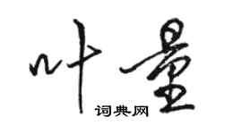 駱恆光葉量行書個性簽名怎么寫