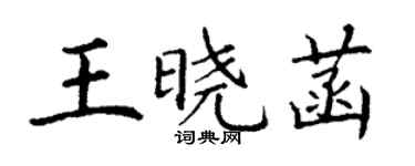 丁謙王曉菡楷書個性簽名怎么寫