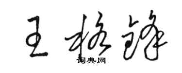 駱恆光王格鋒草書個性簽名怎么寫