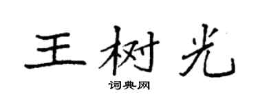袁強王樹光楷書個性簽名怎么寫