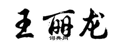 胡問遂王麗龍行書個性簽名怎么寫