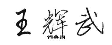 駱恆光王輝武行書個性簽名怎么寫