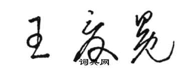 駱恆光王夏冕草書個性簽名怎么寫