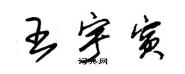 朱錫榮王宇賓草書個性簽名怎么寫