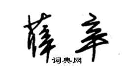 朱錫榮薛辛草書個性簽名怎么寫