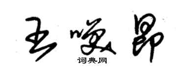 朱錫榮王笑昂草書個性簽名怎么寫