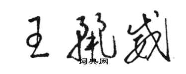 駱恆光王麗威草書個性簽名怎么寫