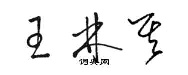 駱恆光王林其草書個性簽名怎么寫