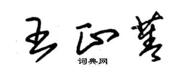 朱錫榮王正菁草書個性簽名怎么寫