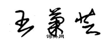 朱錫榮王菊芝草書個性簽名怎么寫