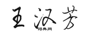 駱恆光王漢芳行書個性簽名怎么寫