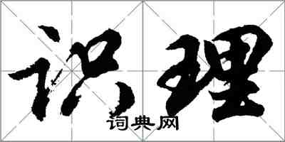 胡問遂識理行書怎么寫