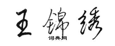 駱恆光王錦繡行書個性簽名怎么寫