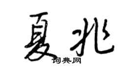 王正良夏兆行書個性簽名怎么寫