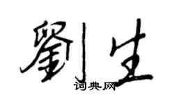 王正良劉生行書個性簽名怎么寫