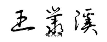 曾慶福王叢溪草書個性簽名怎么寫