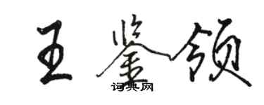 駱恆光王鑑領行書個性簽名怎么寫