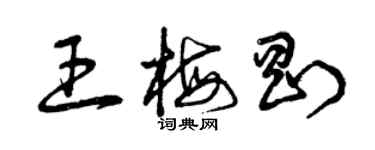 曾慶福王梅剛草書個性簽名怎么寫