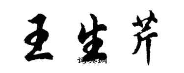 胡問遂王生芹行書個性簽名怎么寫