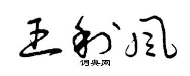 曾慶福王利風草書個性簽名怎么寫