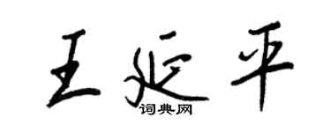 王正良王延平行書個性簽名怎么寫