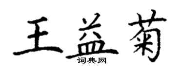 丁謙王益菊楷書個性簽名怎么寫