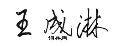 駱恆光王成淋行書個性簽名怎么寫