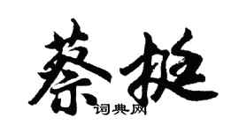 胡問遂蔡挺行書個性簽名怎么寫