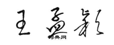 駱恆光王孟穎草書個性簽名怎么寫