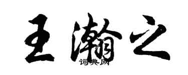 胡問遂王瀚之行書個性簽名怎么寫