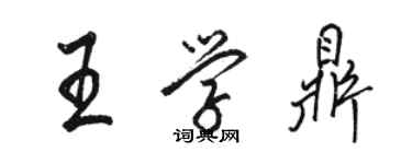 駱恆光王學鼎行書個性簽名怎么寫