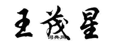 胡問遂王茂星行書個性簽名怎么寫