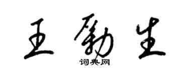 梁錦英王勵生草書個性簽名怎么寫