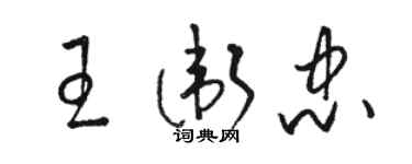 駱恆光王衛忠草書個性簽名怎么寫