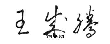 駱恆光王成騰草書個性簽名怎么寫