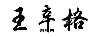 胡問遂王辛格行書個性簽名怎么寫