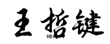 胡問遂王哲鍵行書個性簽名怎么寫