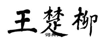 翁闓運王楚柳楷書個性簽名怎么寫