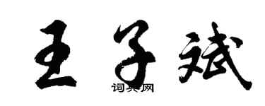 胡問遂王子斌行書個性簽名怎么寫