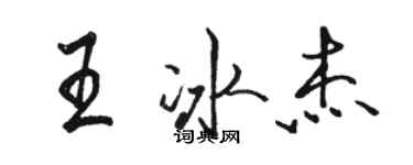 駱恆光王冰傑行書個性簽名怎么寫