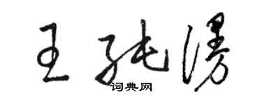 駱恆光王純漫草書個性簽名怎么寫