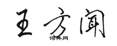 駱恆光王方聞行書個性簽名怎么寫