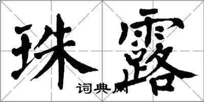 翁闓運珠露楷書怎么寫