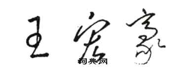 駱恆光王宏豪草書個性簽名怎么寫