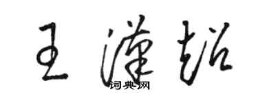 駱恆光王漢超草書個性簽名怎么寫