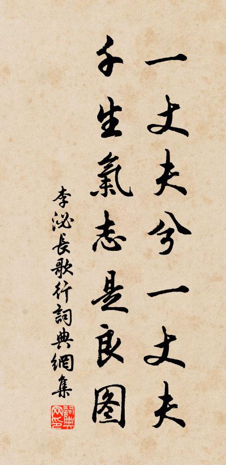 李泌一丈夫兮一丈夫,千生氣志是良圖。書法作品欣賞