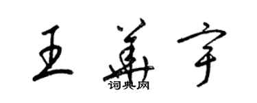 梁錦英王華宇草書個性簽名怎么寫