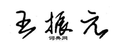 朱錫榮王振元草書個性簽名怎么寫