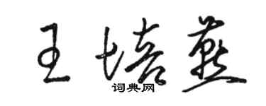 駱恆光王培燕草書個性簽名怎么寫