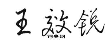 駱恆光王效銳行書個性簽名怎么寫